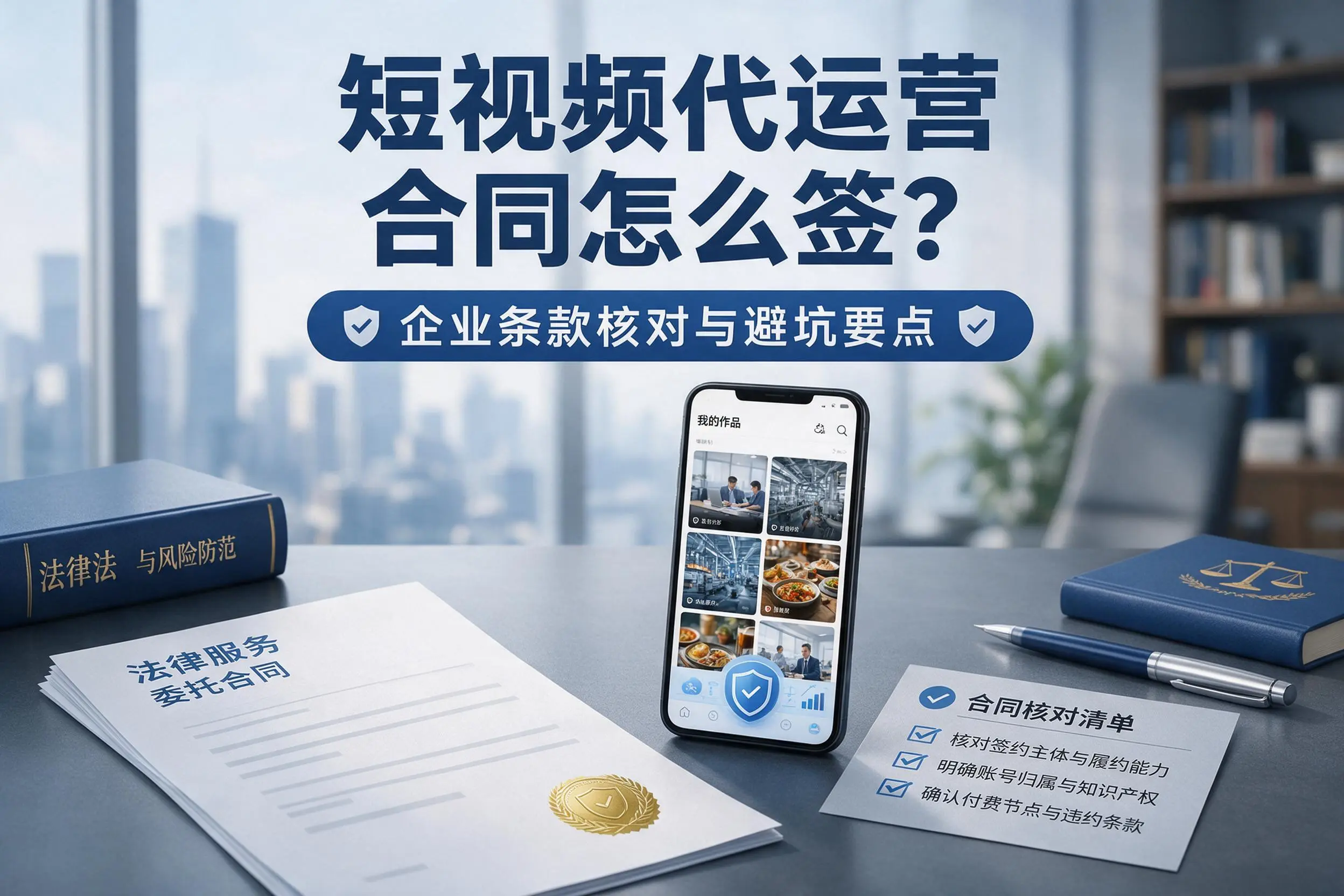 短视频代运营合同怎么签？达州企业条款核对与避坑要点
