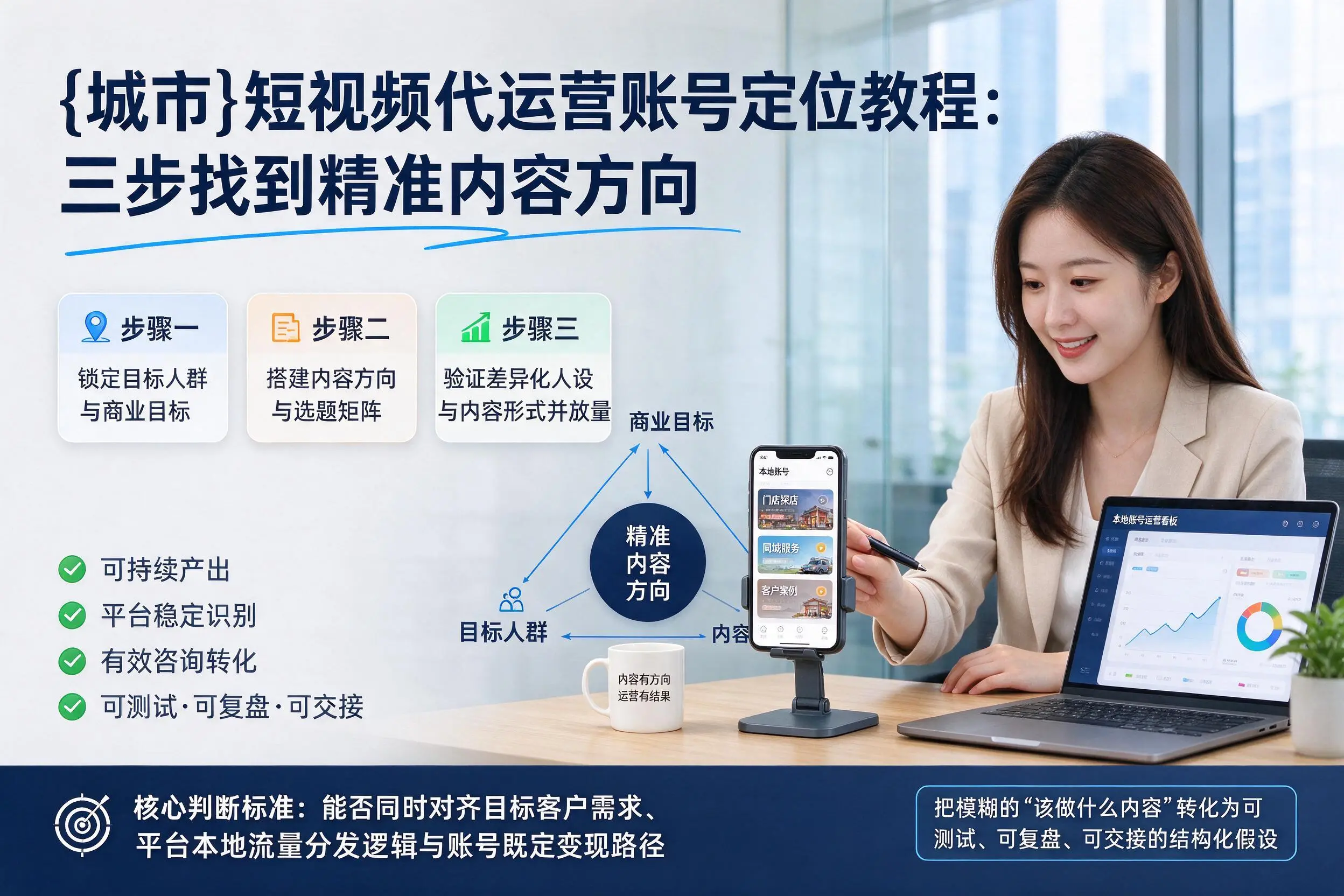 达州短视频代运营账号定位教程：三步找到精准内容方向