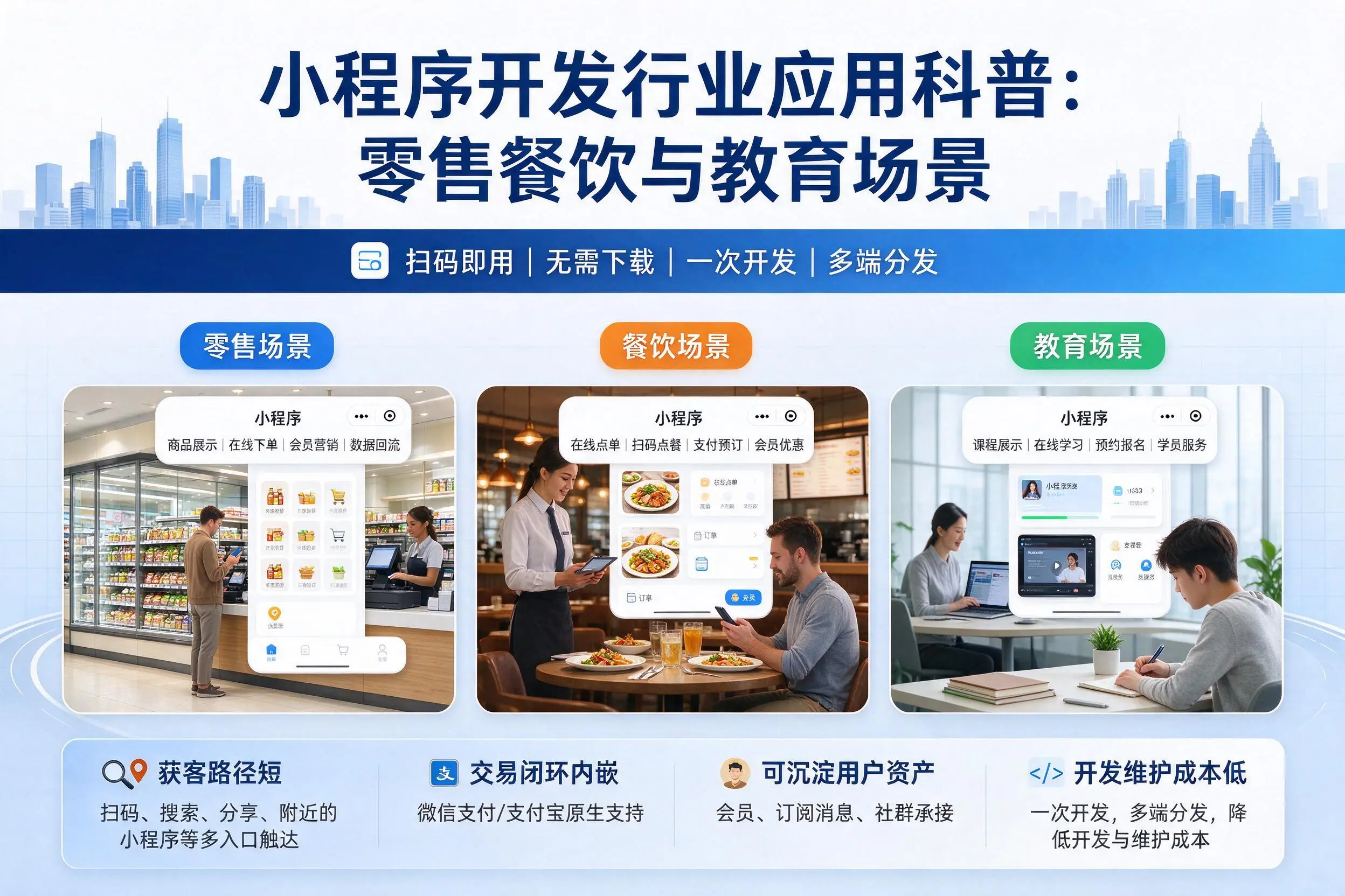达州小程序开发行业应用科普:零售餐饮与教育场景