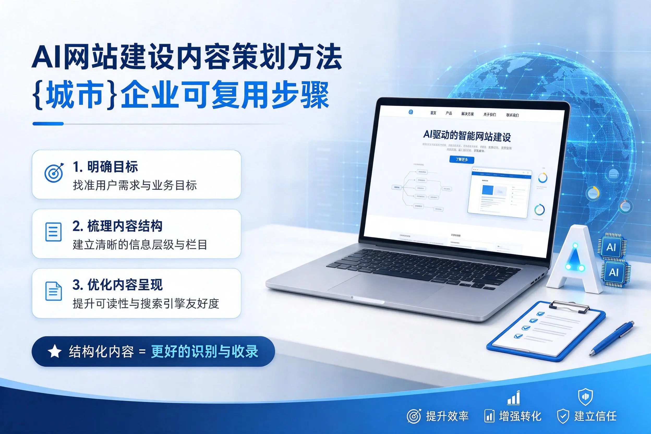 AI网站建设内容策划方法,达州企业可复用步骤