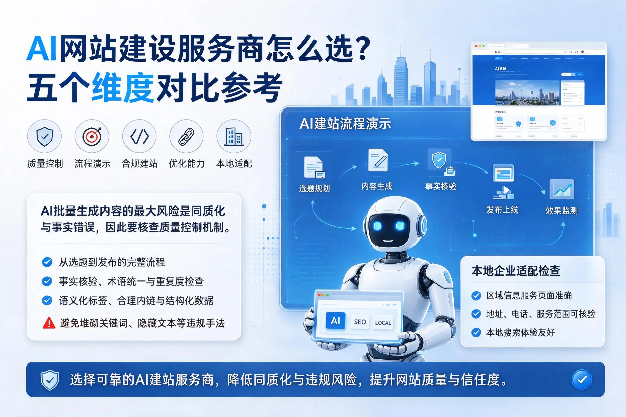达州AI网站建设服务商怎么选？五个维度对比参考