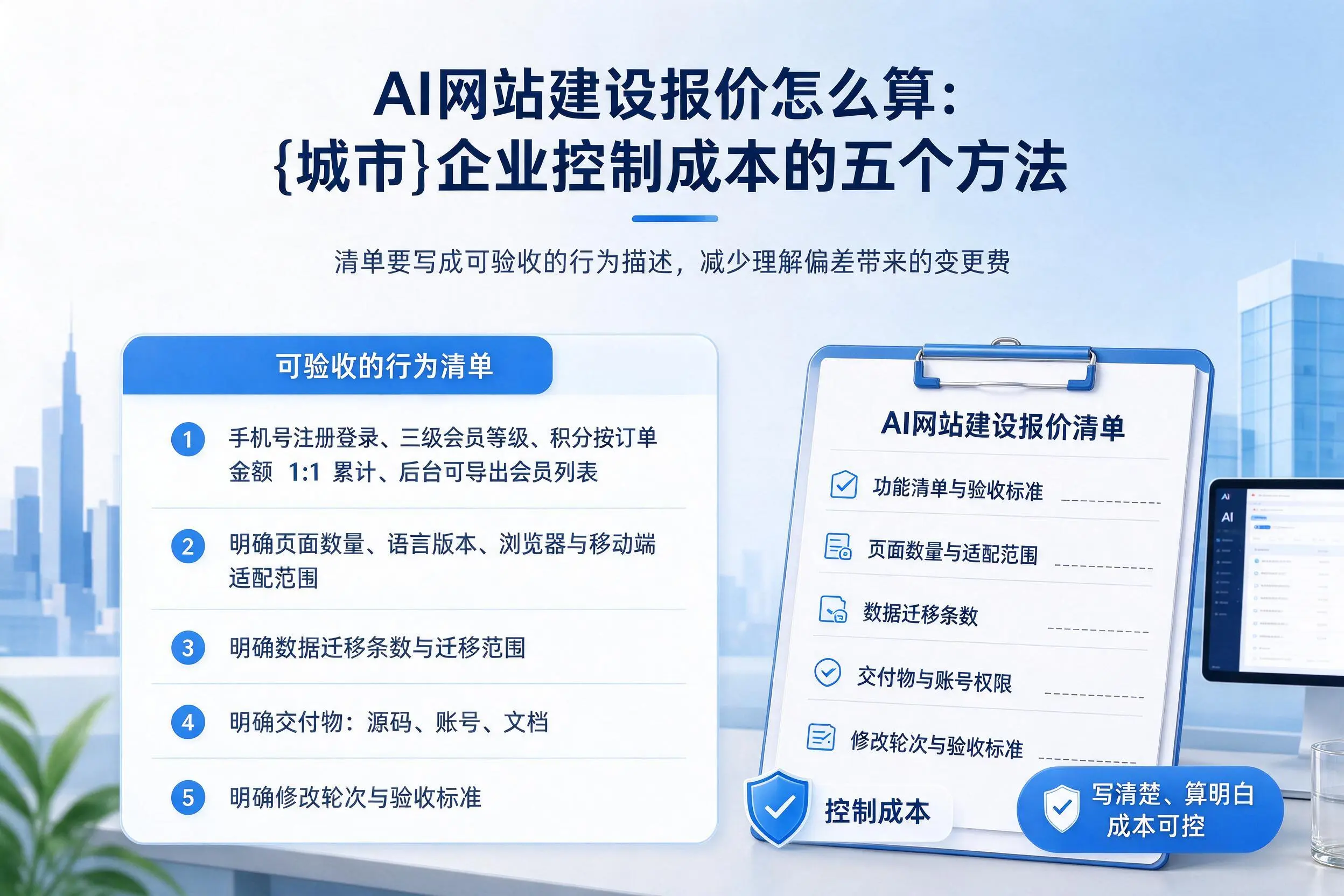 AI网站建设报价怎么算：达州企业控制成本的五个方法